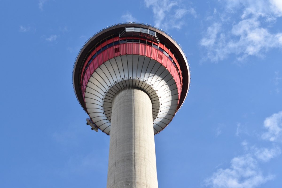 calgary tower, skyscraper, building