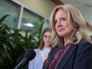 Alberta NDP Leader Rachel Notley reiterated her promise for a $200-million university campus in Calgary’s downtown to drive innovation and economic diversification